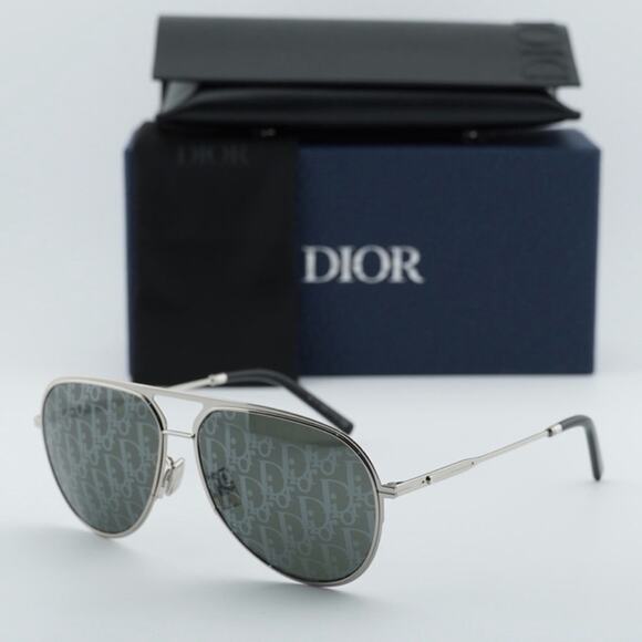 New Dior DIORESSENTIAL A2U F0A8 Silver Monogram Lens Aviator Sunglasses main image 5